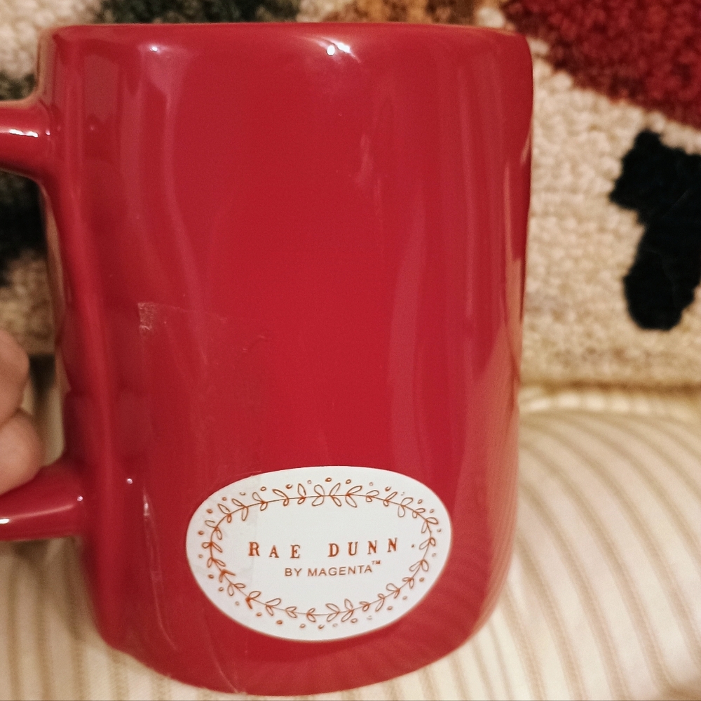 Rae Dunn Believe Red Ceramic Mug -NEW - Picture 7 of 7